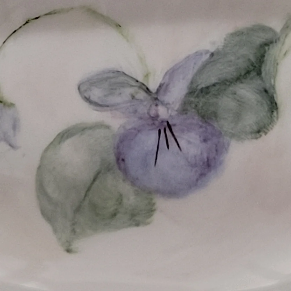 Nikko Purple Pansies Sugar Bowl & Lid The Manor Collection